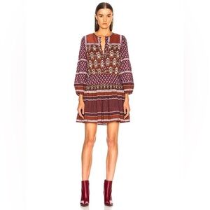 Sea New York Mia Long Sleeve Tunic Dress in Rosewood